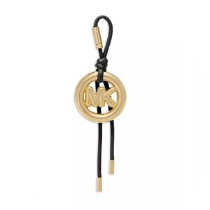 Michael Kors Logo Pop Charm Gold with Black Leather Cord NWT